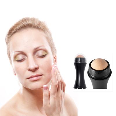 China Face Roller Facial Absorbent Massager Roller Natural Volcanic Stone Oil Absorber for sale