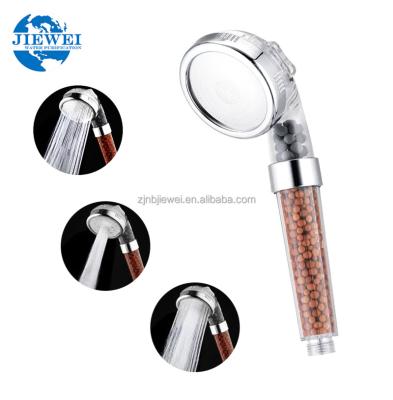 China PC and ABS Plastic Three Functional High Water Pressure Filter Handheld Shower Head Without Diverter for sale