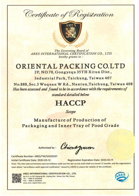 HACCP - ORIENTAL PACKING CO., LTD.