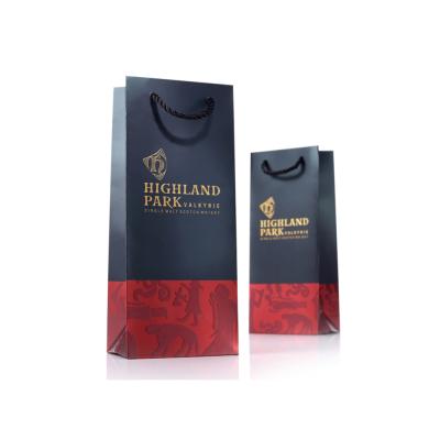 China ECO Friendly New Design Ambient Customization Paper Bag Luxury Paper Wine Bag for sale