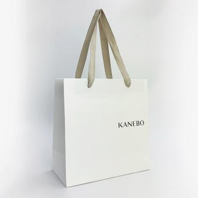 China Ambient ECO Friendly Personality Custom Printed Brand Luxury Retail Shopping Apparel Packaging Cosmetic Custom Paper Bag for sale