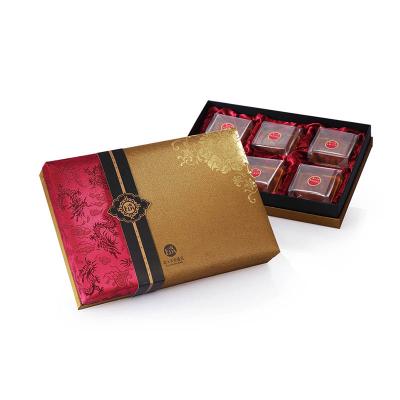 China Brown ECO Friendly Moon Cake Ambient Paper Box Rigid Gift Box Custom Luxury Gift Box for sale