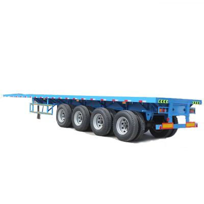 Cina rimorchio a base piatta dei semi del contenitore 11.00R20, 4 assi 25ft 50 Ton Semi Trailer in vendita