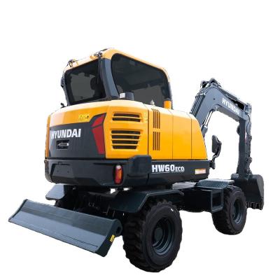 China Hotels Hyundai official sale digger excavator mini wheeled 6 ton excavator digger HW60 for sale