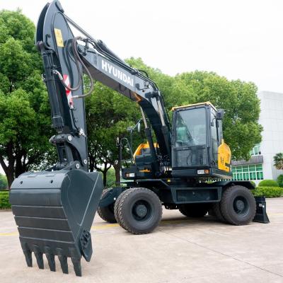 China Hotels Multifunctional hyundai wheel excavator 15 ton small hydraulic excavator for house demolition crushing load and unload for sale