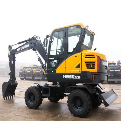 China Hotels Manufacturer's direct sales 6 ton hyundai mini wheel excavator popular in Australia for sale