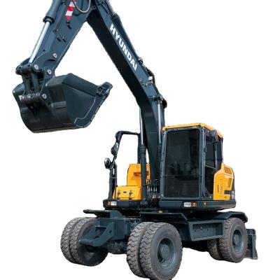 China Hotels Hydraulic 15 ton excavator on wheel Hyundai official wheel excavator R150WVS sale to Dubai for sale