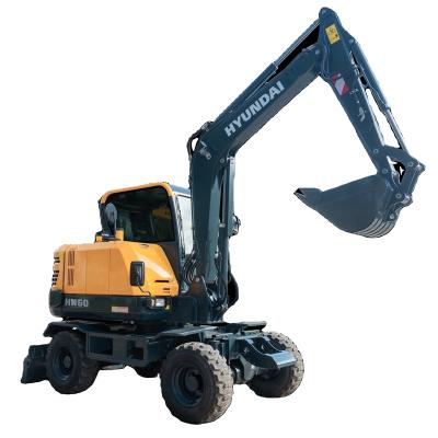 China Farms Factory sale hyundai excavator 6 tons mini excavator 4 wheel drive excavator R60WVS price for sale