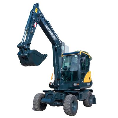 China Hotels New mini bucket excavator Hyundai excavator factory price wheel mini excavator HW60 for sale