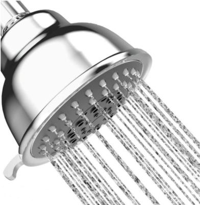 China Needle Free Chrome Plated Bathroom 5 Inch Multifunctional Shower Head With Metal Swivel Ball Joint Adjustable High Pressure Shower Head for sale