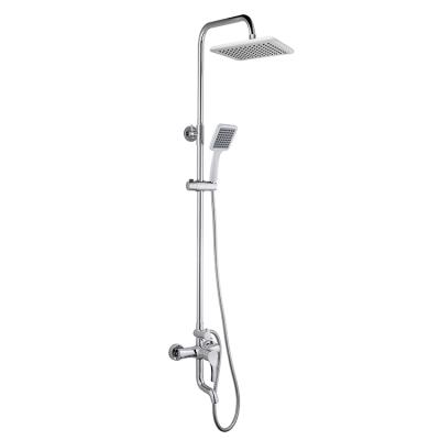 China With diverter high quality exposed stainless steel, thermostatic mixing valve, chrome plated hand shower bath faucet set for sale