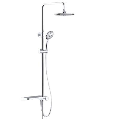 China With Top 9 Inch Hand Held Shower Sliding Bar Full Set Stainless Steel Wall Mounted Jet 3 Inch Shower Set Thermostatic Functions for sale