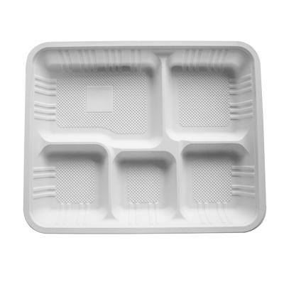 China Biodegradable Sustainable Corn Starch Disposable Bioplastic Meat Tray for sale