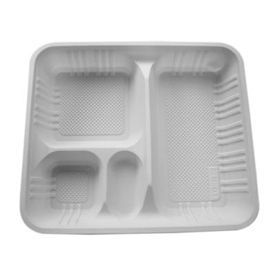 China Corn Starch Disposable Bioplastic Biodegradable Burger Lunch Box Take-out Food Container zu verkaufen