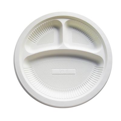 China 100% Biodegradable Corn Starch Plate Restaurant Compost Disposable Plate for sale