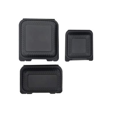 China China production wholesale black disposable dissolvable dish with lid packing box with lid zu verkaufen