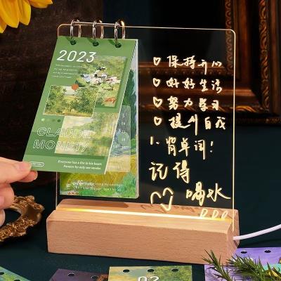 China Table Calendar Desk Custom Acrylic Calendar Acrylic Wall Calendar for Monthly and Weekly Planner for sale