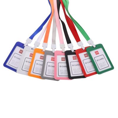 China Wholesale Factory Price Plastic Vertical Name Card Identification ID Card Badge Attendance Holder for sale