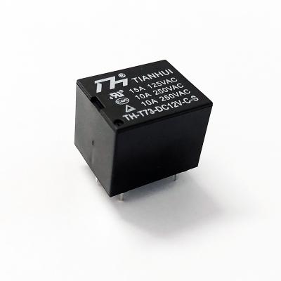 China Tianhui Sealed Electrical Relay 3FFJQ3 Relay TH T73 12VDC Relay 1C 5 Pins 10A for sale