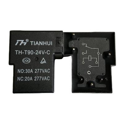 China Tianhui TH-T90-24V-C 24vdc Sealed Relay 6 Pin for sale