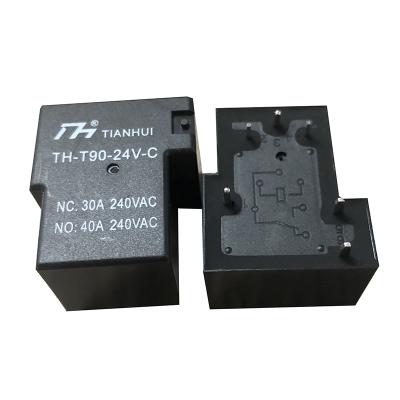 China Tianhui T90-24V-C 6pin 30/40A PCB Relay 24vdc Sealed Relay for sale