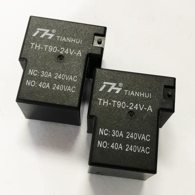 China Tianhui T90-24V-A 4pin 24vdc 30/40amp Relay 30/40amp PCB Sealed Relay for sale