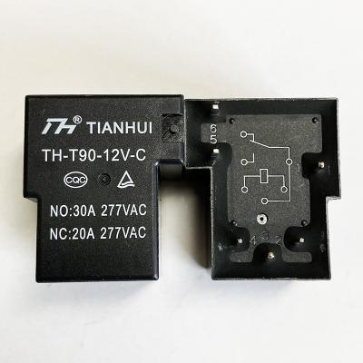 China Tianhui T90-12V-C 6pin Relay 20/30amp 12vdc Sealed Relay for sale