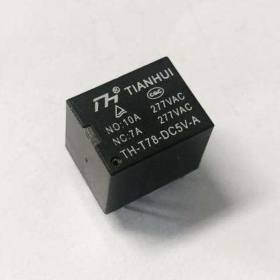 China Tianhui T78-5V-A 4pin 5vdc relay automobile sealed anti-theft relay for sale