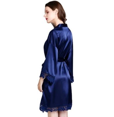 China QUICK DRY pajamas women long sheaths big ice silk nightgown bathrobe home pajamas for sale