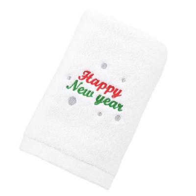 China Wholesale Harmless Pure Cotton Towel Christmas Gift Lovely Christmas Cartoon Activity Towel for Kids New Year for sale