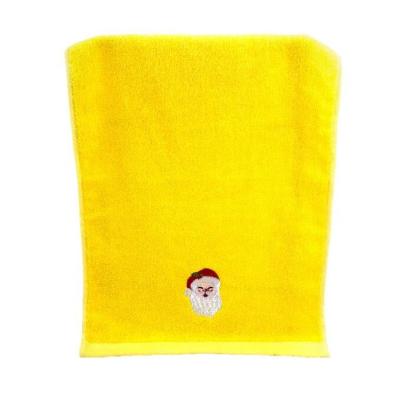 China Hot Selling Towel Safe For Kids Christmas Embroidery Cotton Gift Face Towel Good Quality DIY for sale