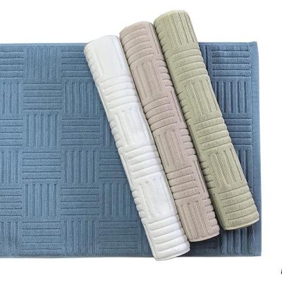 China Child Safe Manufacturers Wholesale New Hotel Cotton 32 Strand Thickened Towel Bathroom Mat By Jacquard for sale