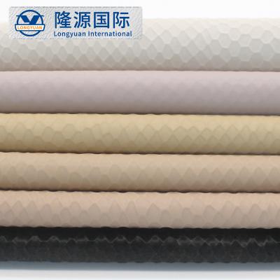 China 0.9mm PU waterproof faux leather fabrics meter synthetic leather for shoes making for sale