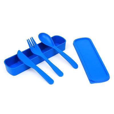 China Factory Wholesale Viable Tableware School Children School Spoon Knife Fork Cutlery Set Biodegradable Adult Dinnerware Suit for sale