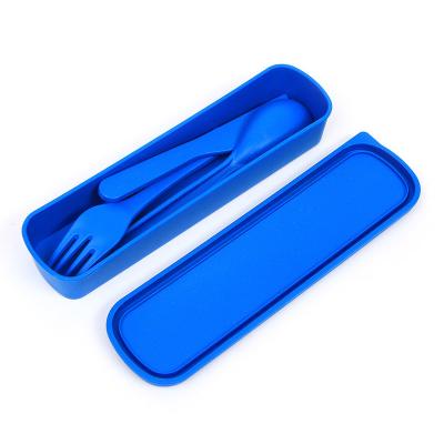 China Viable Straw Reusable Cutlery Set Travel Utensils For Wheat Straw Fork And Spoon Bowl Set For Party for sale