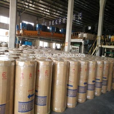 China Waterproof our factory bopp jumbo to roll adhesive tapes for our customers' orders from Africa from Algeria old for sale