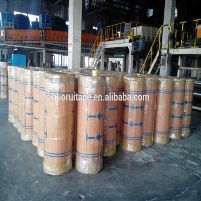 China Waterproof acrylic jumbo roll of adhesive from our India customers and BOPP material BOPP from our factory for sale