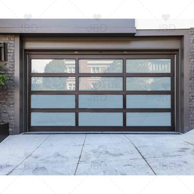 China Thermal Insulation Increase Your Home's Natural Lighting With Budget-Friendly Wood Garage Doors Full View Garage Doors With Rolled Operation for sale