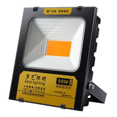 China Outdoor lighting + high quality waterproof outdoor projection site projection light stadium lighting 50W gold led floodlight for sale