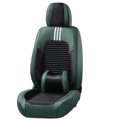 China 2021 Latest Anti-Cloth&Leather Universal Three Green Easy Clean Car Seat Covers Wholesale for sale