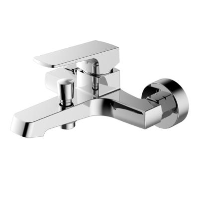 China Without Slide Bar New Model Brass Wall Mounted Bathroom Mixer Tub Faucets for sale