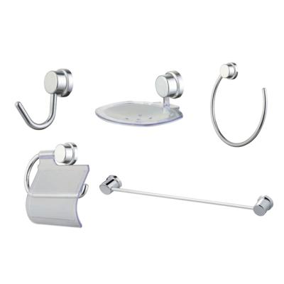 China Factory Hot Selling Elegant Plastic Robe Hook Toilet Paper Holder 5 Piece Set Bathroom Accessories for sale