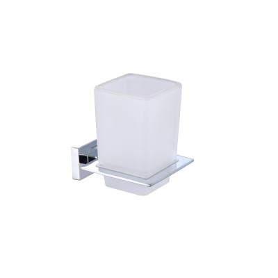 China Wholesale Modern Shower Cup Holder Wall Mount Bathroom Cup Holder Glass Cup Holder for sale