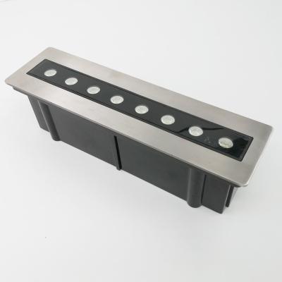 China Modern Brush Finish Die Casting Aluminum Stainless IP67 Recessed Linear Light Inground for sale