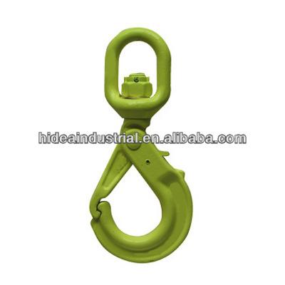 China Special Alloy Steel G80 Swivel Hook Safety Self-Locking Hook for sale