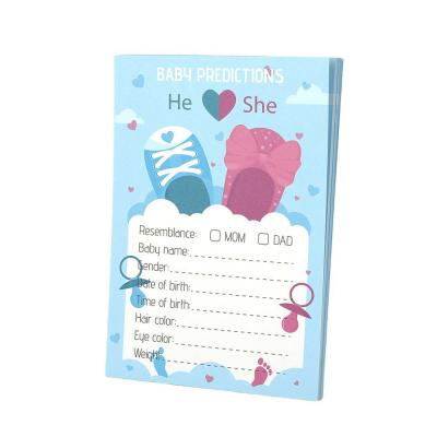 China 25Pcs Baby Predictions And Advice Cards For Boys or Girls Gender Neutral Baby Shower Party for sale