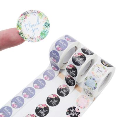 China Synthetische zelfklevende sticker papier rollen lamineering Custom Thank You Sticker Te koop