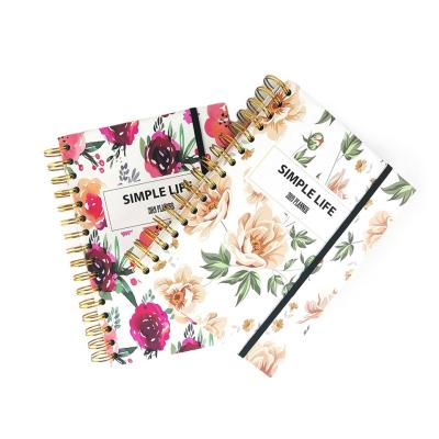 China Custom Floral A5 Offset Paper Composition Spiral Notebook with 40-80 Inner Pages for sale