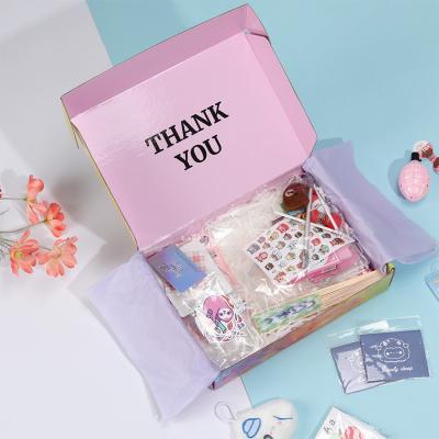 China Custom Logo Print Paper Baby Monthly Subscription Box for Kids Toy Clothing Packaging for sale