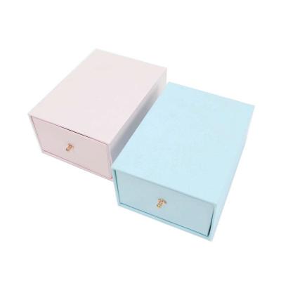 China CMYK Printed Reusable Paper Cardboard Drawer Sliding Necklace Earring Bracelet Ring Box for sale